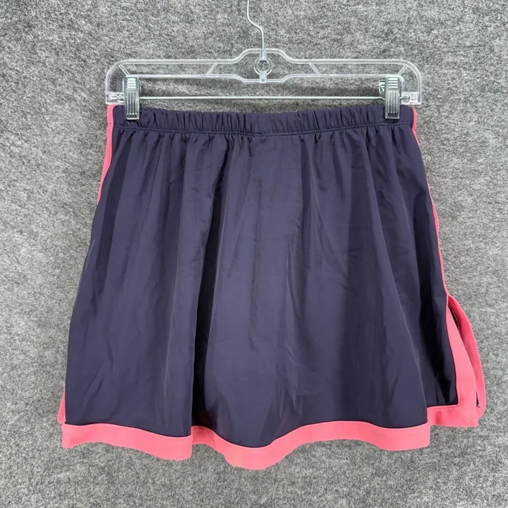 Swim 365 Swim Skort Women 14 Blue Lined Pull On Ellastic Waist Nylon Swimwear - Picture 2 of 8